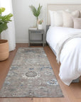 LOOMLAN Rugs Ruvina Brown Washable Indoor-Outdoor Rug