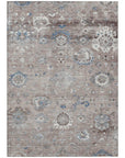 LOOMLAN Rugs Ruvina Brown Washable Indoor-Outdoor Rug
