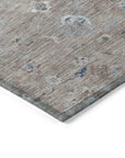 LOOMLAN Rugs Ruvina Brown Washable Indoor-Outdoor Rug