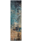 LOOMLAN Rugs Sadeeya Teal Washable Indoor-Outdoor Rug