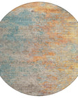LOOMLAN Rugs Safina Teal Washable Indoor-Outdoor Rug