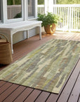 LOOMLAN Rugs Saharae Green Washable Indoor-Outdoor Rug