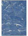 LOOMLAN Rugs Sahari Blue Washable Indoor-Outdoor Rug