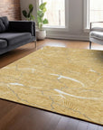 LOOMLAN Rugs Sahari Gold Washable Indoor-Outdoor Rug