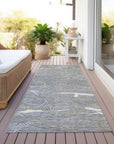 LOOMLAN Rugs Sahari Gray Washable Indoor-Outdoor Rug