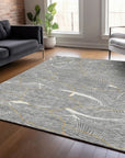 LOOMLAN Rugs Sahari Gray Washable Indoor-Outdoor Rug
