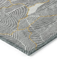 LOOMLAN Rugs Sahari Gray Washable Indoor-Outdoor Rug