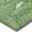 LOOMLAN Rugs Sahari Green Washable Indoor-Outdoor Rug