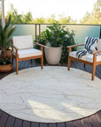 LOOMLAN Rugs Sahari Ivory Washable Indoor-Outdoor Rug