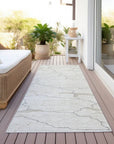 LOOMLAN Rugs Sahari Ivory Washable Indoor-Outdoor Rug