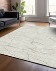 LOOMLAN Rugs Sahari Ivory Washable Indoor-Outdoor Rug