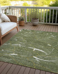 LOOMLAN Rugs Sahari Olive Washable Indoor-Outdoor Rug