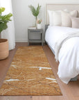 LOOMLAN Rugs Sahari Orange Washable Indoor-Outdoor Rug