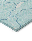 LOOMLAN Rugs Sahari Teal Washable Indoor-Outdoor Rug