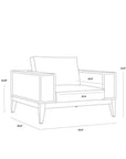 SUNPAN Salerno Fabric Outdoor Armchair