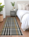 LOOMLAN Rugs Samira Black Washable Indoor-Outdoor Rug