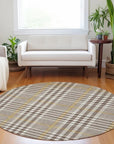 LOOMLAN Rugs Samira Brown Washable Indoor-Outdoor Rug