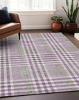 LOOMLAN Rugs Samira Purple Washable Indoor-Outdoor Rug