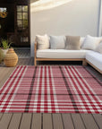 LOOMLAN Rugs Samira Red Washable Indoor-Outdoor Rug
