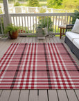 LOOMLAN Rugs Samira Red Washable Indoor-Outdoor Rug