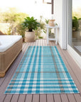 LOOMLAN Rugs Samira Teal Washable Indoor-Outdoor Rug