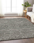 Samirah Gray Washable Indoor - Outdoor Rug - LOOMLAN - LOOMLAN Rugs - Outdoor Rugs