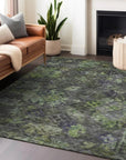 LOOMLAN Rugs San Marino Green Washable Indoor-Outdoor Rug