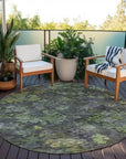LOOMLAN Rugs San Marino Green Washable Indoor-Outdoor Rug