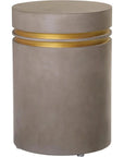 Seasonal Living Santori Double Ring Tall - Gray/Gold Outdoor End table