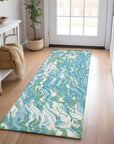 LOOMLAN Rugs Saphara Teal Washable Indoor-Outdoor Rug