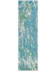 LOOMLAN Rugs Saphara Teal Washable Indoor-Outdoor Rug