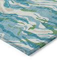 LOOMLAN Rugs Saphara Teal Washable Indoor-Outdoor Rug