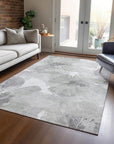 LOOMLAN Rugs Saphirae Ivory Washable Indoor-Outdoor Rug