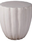 Seasonal Living Scallop Ceramic Patio Armless Stool