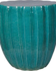 Seasonal Living Scallop Stool - Aquamarine Outdoor Stool
