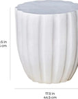 Seasonal Living Scallop Stool - Tuscan Orange Outdoor Stool