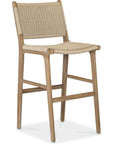 Sedona Durable Teak Wood Outdoor Bar Stool - LOOMLAN - Sunset West - Outdoor Bar Stools