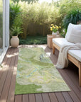 LOOMLAN Rugs Selene Green Washable Indoor-Outdoor Rug