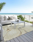 LOOMLAN Rugs Selene Ivory Washable Indoor-Outdoor Rug