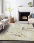 LOOMLAN Rugs Selene Ivory Washable Indoor-Outdoor Rug