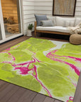 LOOMLAN Rugs Selene Lime Washable Indoor-Outdoor Rug
