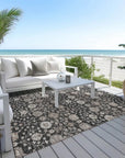 LOOMLAN Rugs Selma Black Washable Indoor-Outdoor Rug