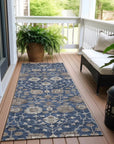 LOOMLAN Rugs Selma Blue Washable Indoor-Outdoor Rug