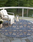 LOOMLAN Rugs Selma Blue Washable Indoor-Outdoor Rug