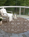 LOOMLAN Rugs Selma Brown Washable Indoor-Outdoor Rug