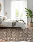 LOOMLAN Rugs Selma Brown Washable Indoor-Outdoor Rug