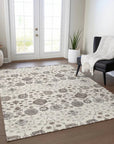 LOOMLAN Rugs Selma Ivory Washable Indoor-Outdoor Rug