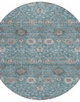LOOMLAN Rugs Selma Teal Washable Indoor-Outdoor Rug