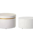 Seasonal Living Serendipity Outdoor Ring Accent Table Set - White