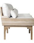 Seasonal Living Serenique Sun Bleached Teak Patio 3-Seat Sofa
